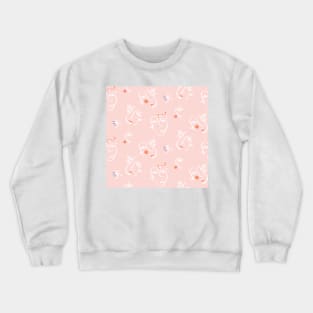 Blush Abstract Faces Crewneck Sweatshirt